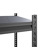Стелаж для складу, архіву, магазину. SECTOR 2000*1338*303 Ral 7024 з полицями металевими 4 шт, фото 4