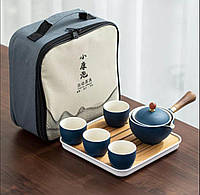Чайный набор с китая Дорожный Портативный для чайной церемонии из 6 предметов Гунфу ча