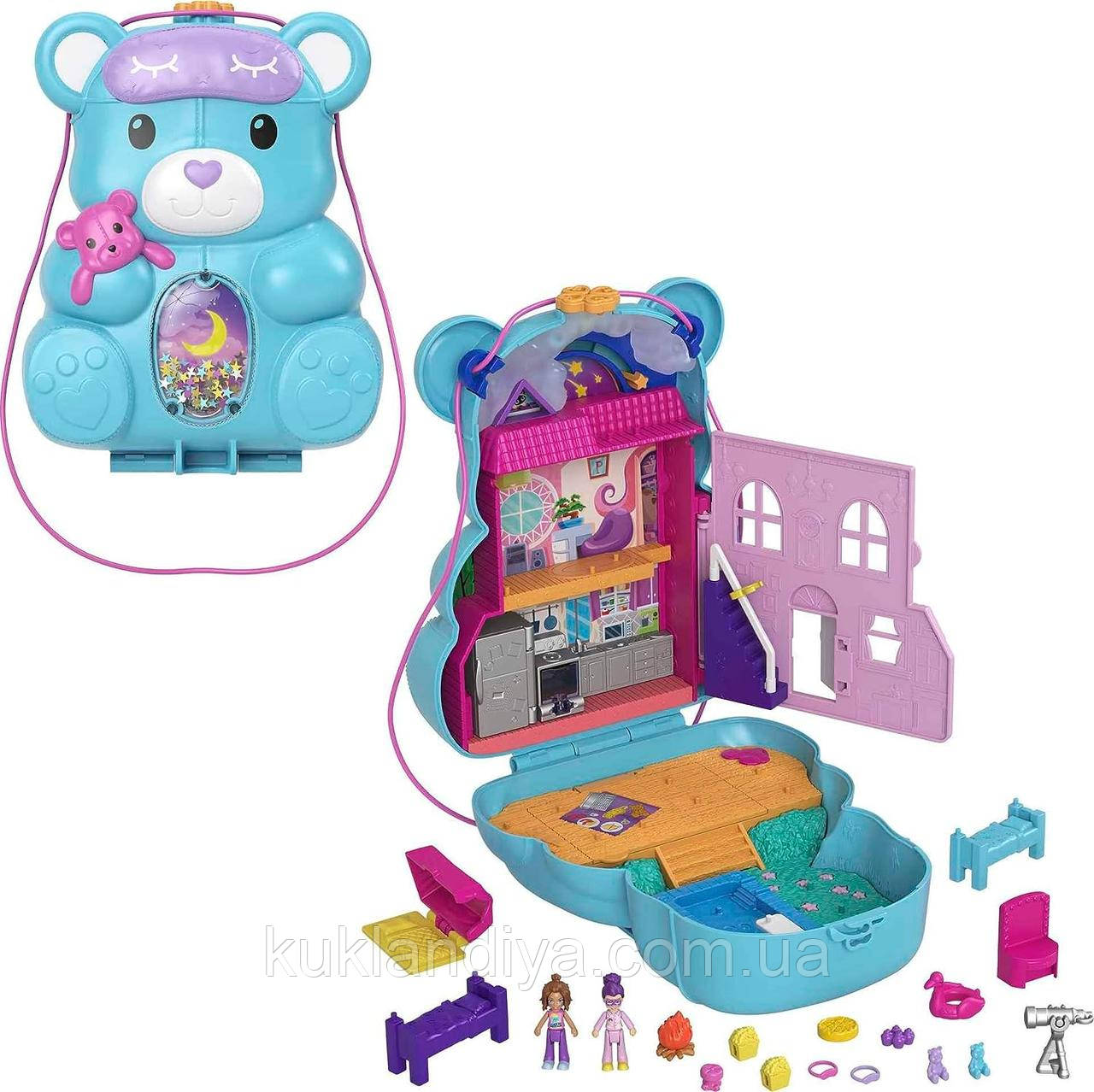 Набір Polly Pocket для подорожей 2-в-1 Ведмедик Тедді, фото 1