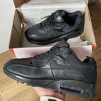 Мужские кроссовки Nike Air Max 90 Surplus Black (чёрные) демисезонные спортивные кроссы монохром J0492v