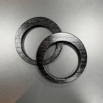 Дерев'яні ручки для сумки круглі 14,5 см матеріал дуб (пара) колір чорний