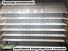 Торговий стелаж кондитерський 2100х750 мм ТИП 9, приставний стелаж Рістел, стелаж зі скляними відділами для печива, цукерок, фото 8
