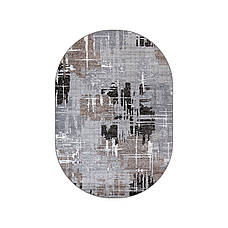 Килим 2х4 овал сіра абстракція Mira 24037/123о, фото 3