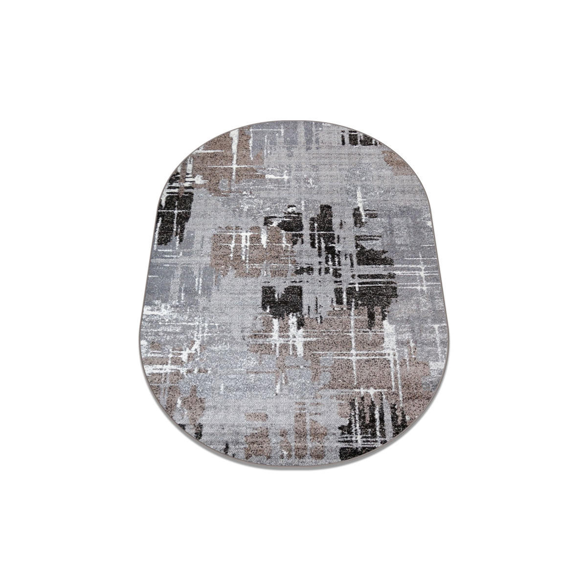 Килим 2х4 овал сіра абстракція Mira 24037/123о