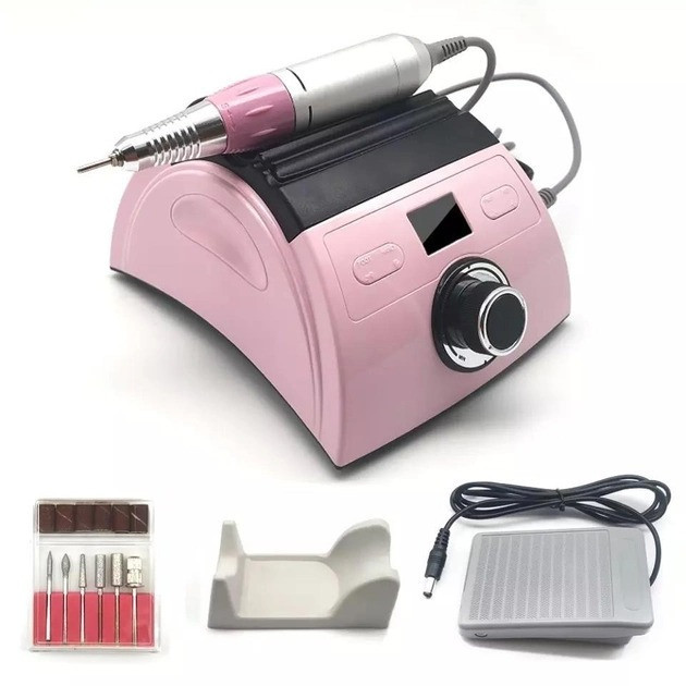 Апарат для манікюру Nail Master ZS-710 35000 об./хв, 65 Вт Рожевий, фото 1