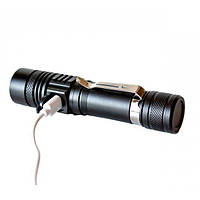 Тактичний ліхтар Bailong BL-518-T6 3 режими роботи zoom з/у QO-769 microUSB кейс