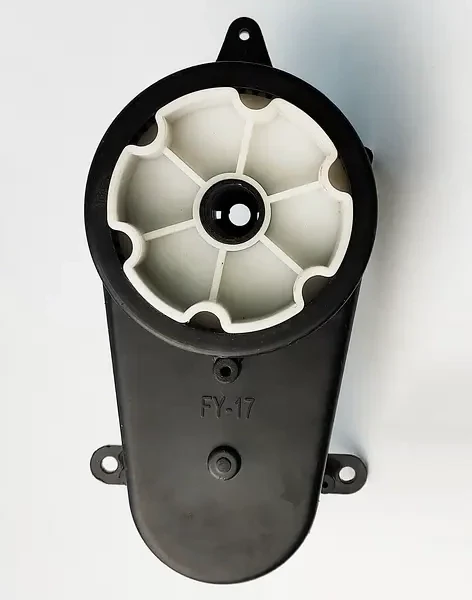 Редуктор з мотором 12 V 13500 RPM HY MOTOR RS550 12FV білий для дитячого електромобіля, фото 1