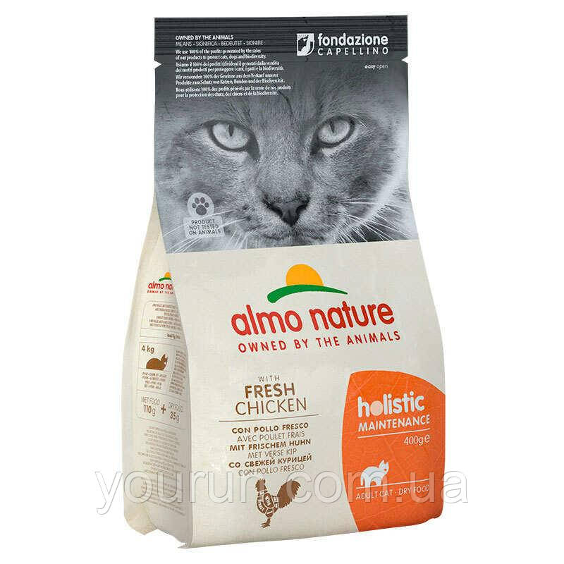 Almo Nature (Альмо Натюр) Holistic Cat — Сухий корм для дорослих кішок зі свіжою куркою 400 гр
