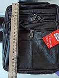 Чоловіча шкіряна сумка коричнева 40202-1, фото 10