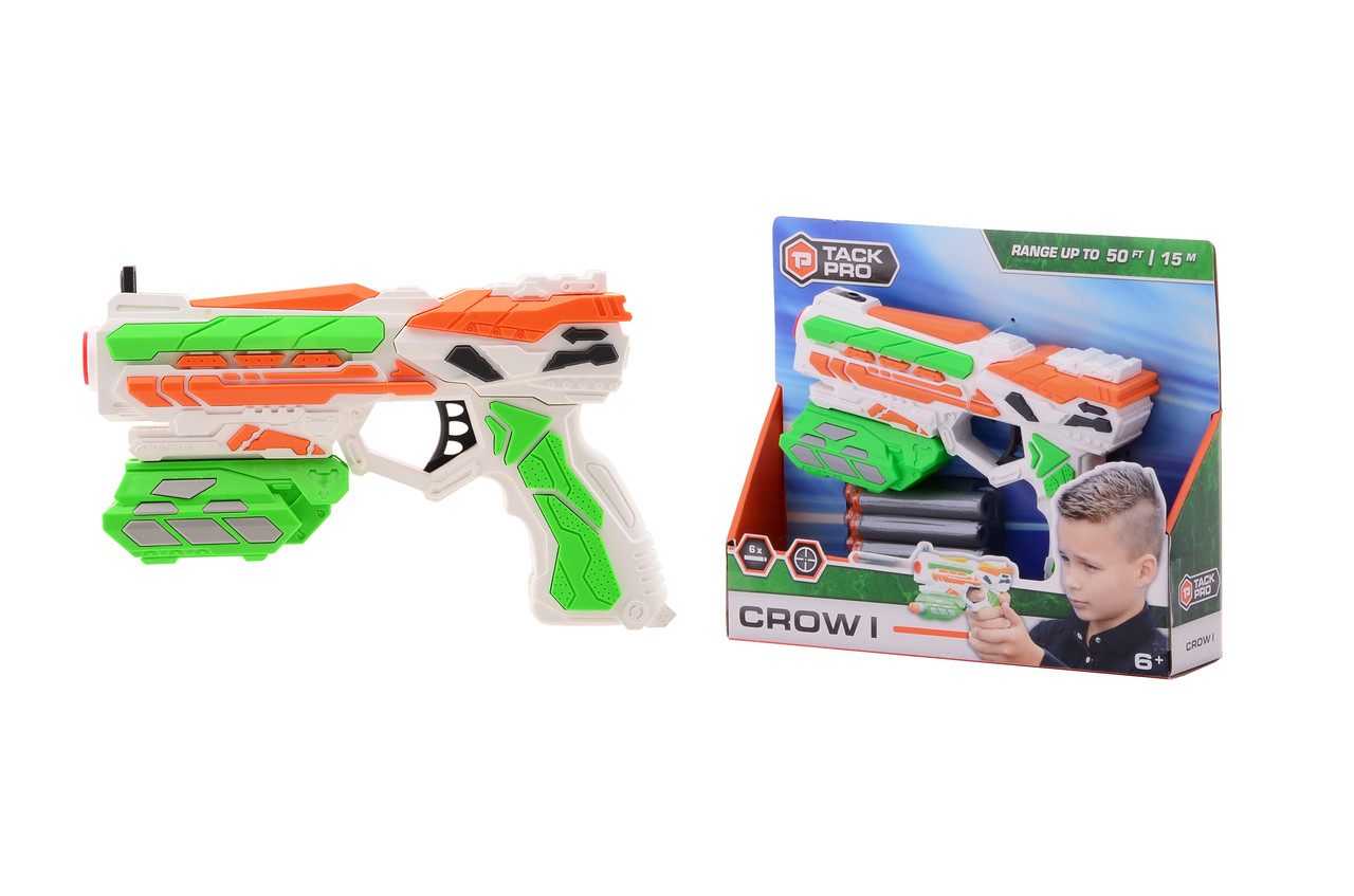 Дартбластер Tack Pro Crow I, 6 дротиків 18см Johntoy