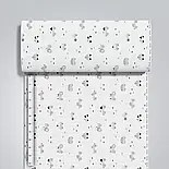 Лоскуток.Бязь "Машинки" сірі на білому No М-3132, 39*160 см, фото 8