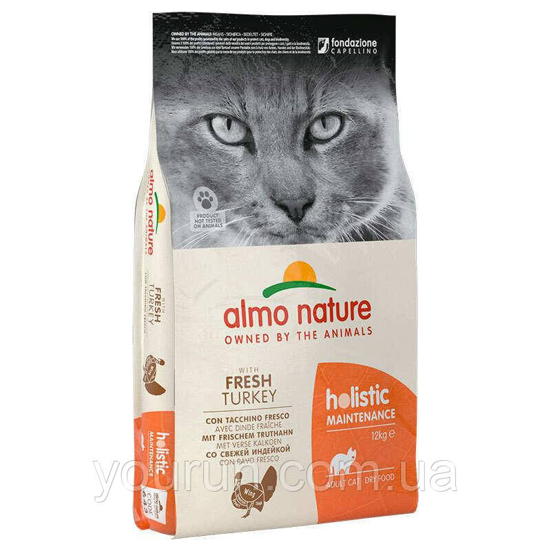 Almo Nature (Альмо Натюр) Holistic Cat Turkey — Сухий корм для дорослих кішок зі свіжою індичкою 12 кг