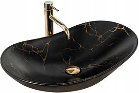 Умивальник ( раковина) ROYAL MARBLE BLACK MATT — REA