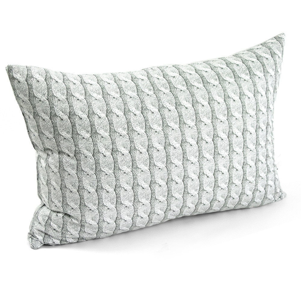 Стеганная подушка для сна 50х70 "Grey Braid" силиконизированное волокно шарики в микрофибре (310.52) - фото 1 - id-p1934330752