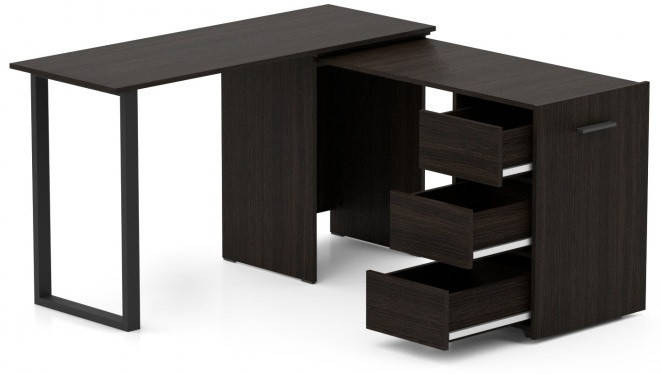 Стіл-трансформер Hobana-Jambo (Венге) 3 шухляди ТМ Knap Knap, фото 1