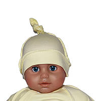 Шапочка з вузликом регульований розмір в пологовий будинок для новонароджених
