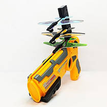 Дитячий іграшковий пістолет з літачками Air Battle катапульта з літаючими літаками (AB-1). RE-445 Колір: жовтий