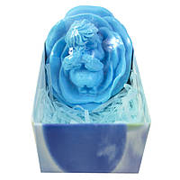 Мыло сувенирное Цветок с младенцем, композиционное, голубое