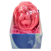Мыло сувенирное Цветок с младенцем, композиционное, розовое.