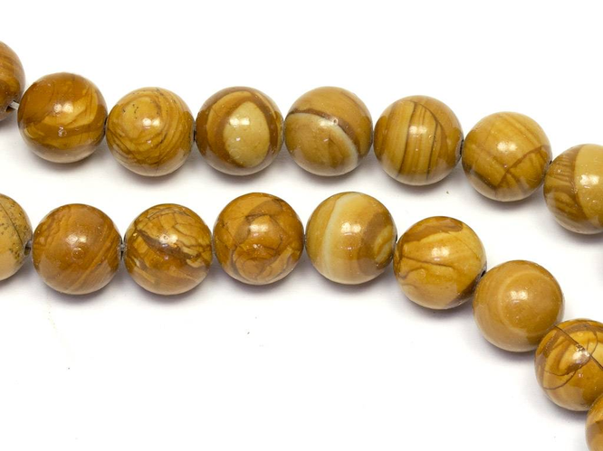 ЯШМА древесная 10 мм/ длина нити 37 см приблизительно 32 бусины (ID ...