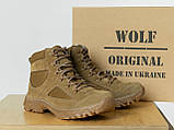 Тактичні берці Койот "SML Boots" WOLForiginal, армійські бежеві зимові черевики на мембрані, фото 5