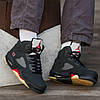 Зимові Кроссовки Nike Air Jordan 5 Retro Gore-Tex Black / Найк Аїр Джордан 5 Ретро Гор Текс Чорні з Червоним, фото 7