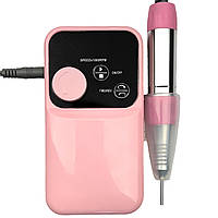 Портативний фрезер EN-102 (Рожевий) на акумуляторі 20 Вт. та 30 000 об. з дисплеєм - для манікюру та педикюру