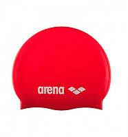 Шапочка для плавания Arena CLASSIC SILICONE JR красный детская OSFM