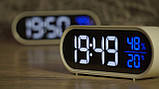 Настільний електронний годинник Mids з акумулятором, термометром та гігрометром., фото 7