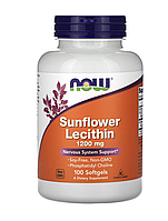 Sunflower Lecithin 1200 mg - 100 капсул - NOW Foods (Подсолнечный лецитин Нау Фудс)