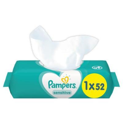 Дитячі вологі серветки Pampers Sensitive 52 шт (8001841041391)