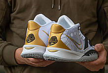 Чоловічі кросівки Nike Kyrie 7 EP White Metallic Gold CQ9327‑101, фото 4