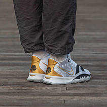 Чоловічі кросівки Nike Kyrie 7 EP White Metallic Gold CQ9327‑101, фото 5