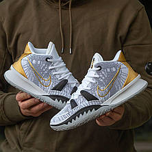 Чоловічі кросівки Nike Kyrie 7 EP White Metallic Gold CQ9327‑101, фото 3