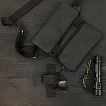 Набір 2В1. Шкіряна сумка з кобурою + ліхтарик професійний SB-686 POLICE BL-X71-P50