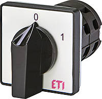 Кулачковый переключатель пакетный (0-1, серо-черный), ETI, 3, 40
