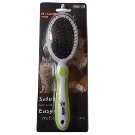 Гребінець-щітка 2 в 1 AnimAll Groom, зелений, фото 1