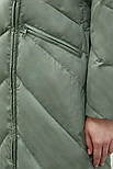 Довга жіноча зимова куртка Finn Flare FWB11010-534 зелена L, фото 8