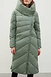 Довга жіноча зимова куртка Finn Flare FWB11010-534 зелена L, фото 4