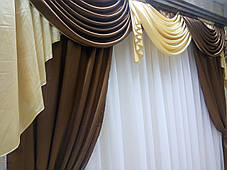 Комплект штор "Маргарет"+лабрекен( Молочний шок.+ золото), фото 3