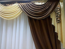 Комплект штор "Маргарет"+лабрекен( Молочний шок.+ золото), фото 4