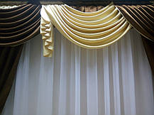 Комплект штор "Маргарет"+лабрекен( Молочний шок.+ золото), фото 5