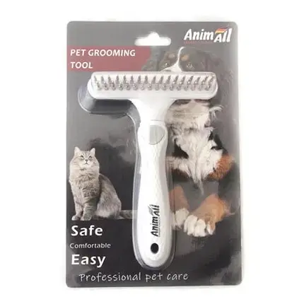 Гребінець-граблі AnimAll Groom для тварин, Сірий, фото 1