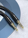 Кабель Vention 3.5mm Male to Male Audio Cable 0.5M Black Aluminum Alloy Type (BAXBD), фото 4