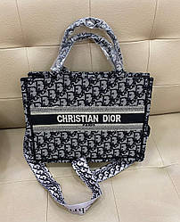 Жіноча сумка шоппер Крістіан Діор чорна Christian Dior Black