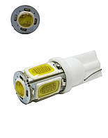 Светодиодная лампа Т10 W5W 5SMD COB 12V Белая