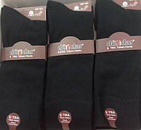 Мужские, высокие , классические носки с махровой стопой , чёрный, 41-44, Dundar , Турция