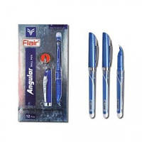 Ручка шариковая синяя для левши шульги Angular Flair 888