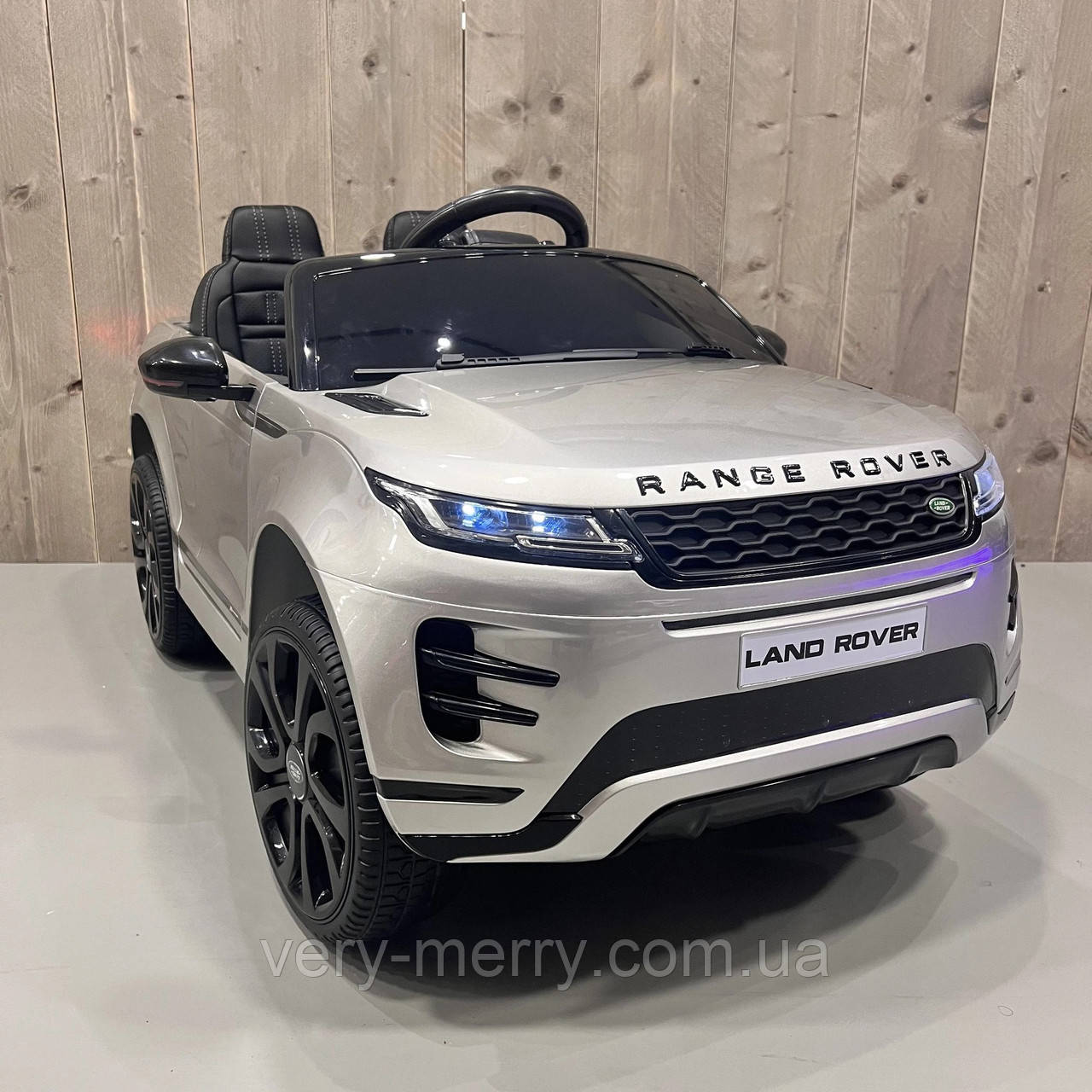 Дитячий електромобіль Land Rover (фарба, сірий колір) з пультом дистанційного керування 2,4G