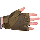 Рукавиці тактичні без пальців BC-8805-1 (M-XL, олива), фото 5